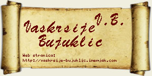 Vaskrsije Bujuklić vizit kartica